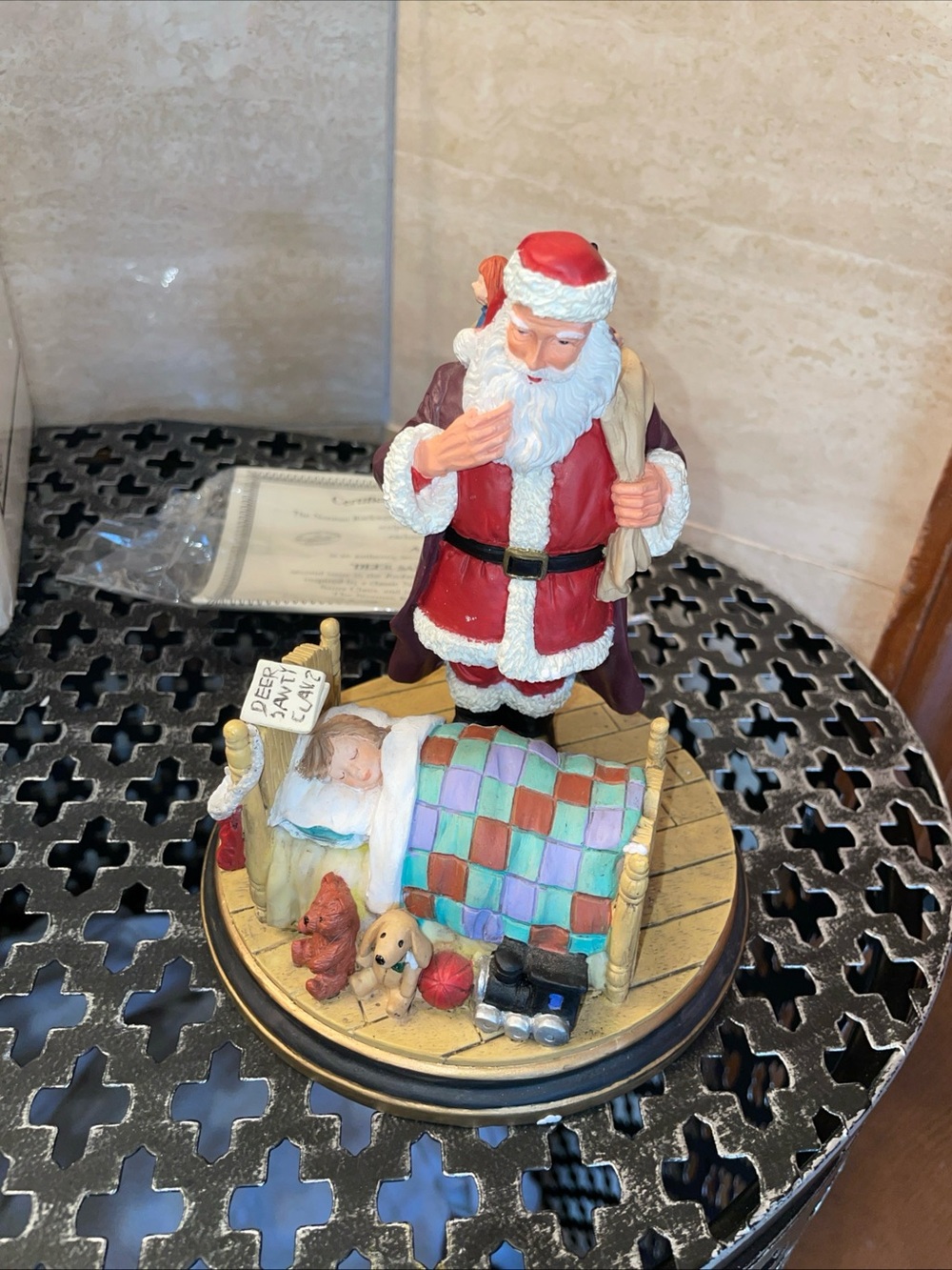 1995 Norman Rockwell Visions Of Santa Collection “Deer Santy Claus" w/Box & COA